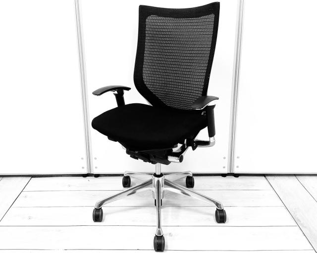 【中古】バロンチェア CP85BR-FPG1 オカムラ（okamura） 肘付ハイバックチェア