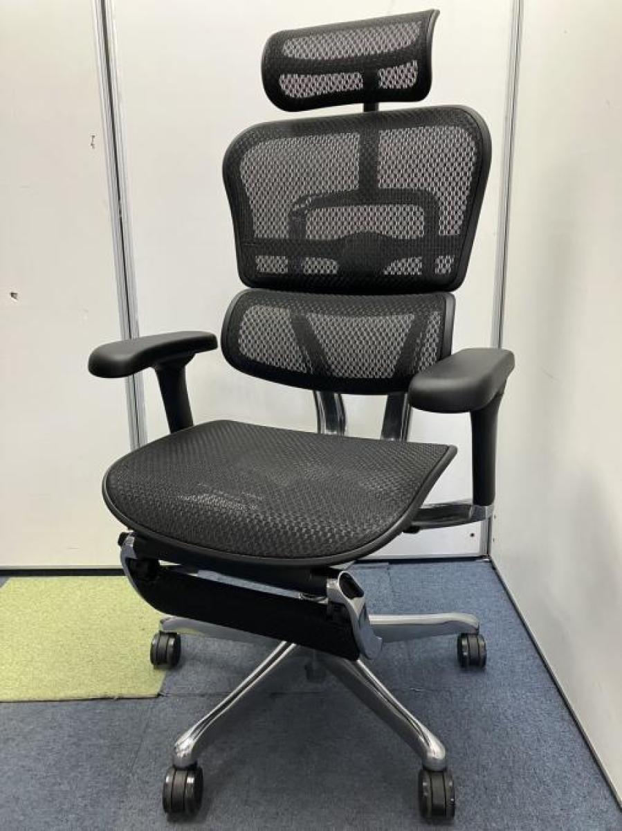 中古】プロオットマン Ergohuman/エルゴヒューマン 肘付ハイバック