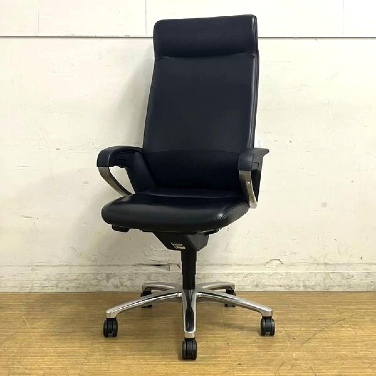 中古】フィロソフィーチェア CR-G383L コクヨ/KOKUYO 肘付ハイバック 