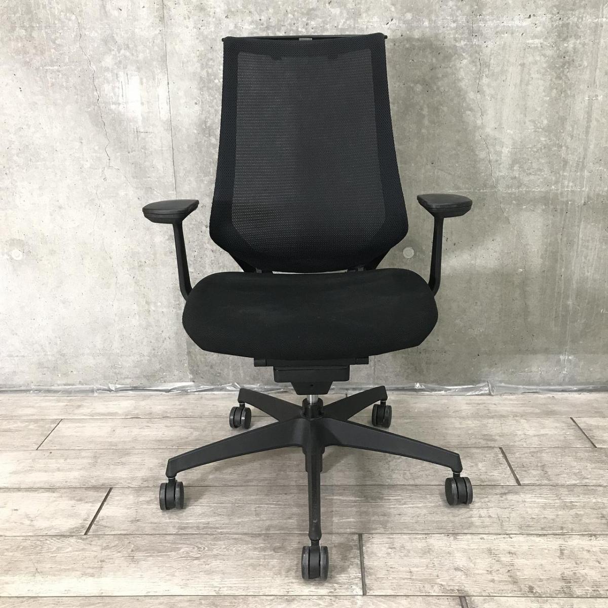 中古】デュオラ メッシュ コクヨ/KOKUYO 肘付ハイバックチェア 568364 