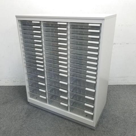 【中古】シンライン  イトーキ（ITOKI） ローキャビネット／クリスタルトレー