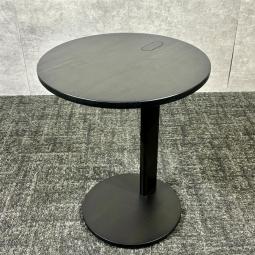 【カリモク製の高級ローテーブル】【リフレッシュスペースやカフェスペースにおすすめ！】ブラック/丸テーブル/カフェ/リフレッシュ/