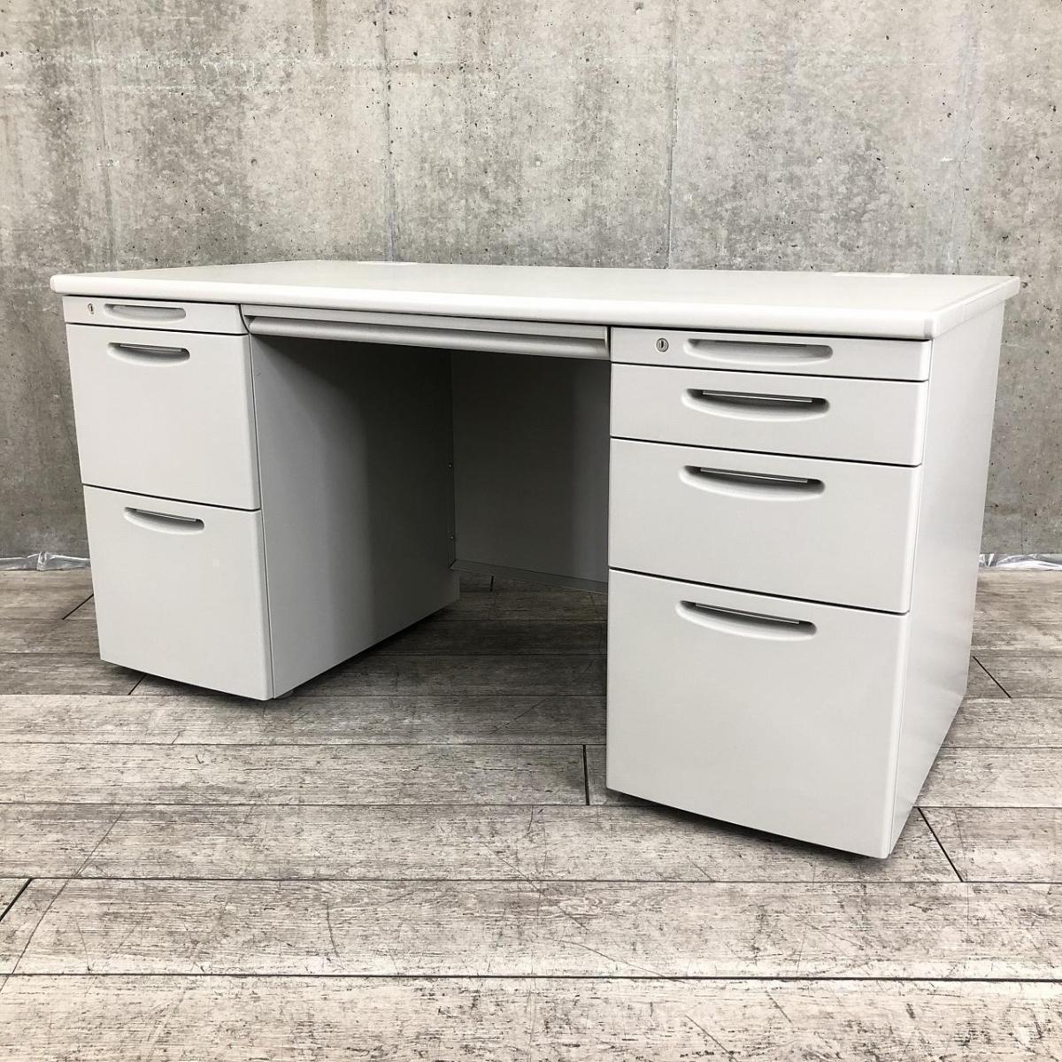 【在庫入替セール品！】【収納スペース充実・机上をスッキリ整理！上長席にもオススメ！】/オススメ(おすすめ) /人気商品【弊社使用欄：A01039090】■オカムラ（okamura）製　SDシリーズ　両袖机　左袖3段/右袖4段　W1400×D700×H700㎜　■シリンダー錠
                        SDシリーズ
                                    中古
            