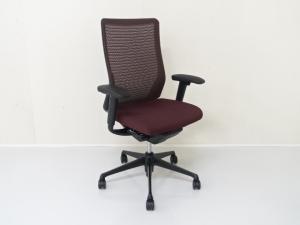 【遠方倉庫在庫品】■Okamura/オカムラ　■コーラル(Choral)　■ダークブラウン　■背面/メッシュ　座面/クッション　■ハイバック　■肘付き/可動肘　■オススメ/人気/定番商品【RA】