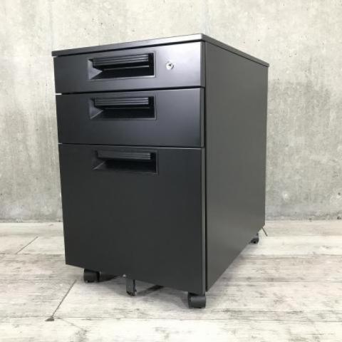 【中古】LEED LE-046SC-B3 TBK プラス（PLUS） ワゴン3段