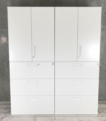 【中古】エディア  コクヨ（KOKUYO） ハイキャビネット／両開き＋3段ラテラル