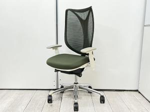 【在庫入替セール品！】/オススメ(おすすめ) /人気商品【弊社使用欄：A01036080】【前傾、後傾どちらにも対応！メーカーも一押し！WEB注目度常に高い高級チェア！】■オカムラ製/サブリナ/グリーン