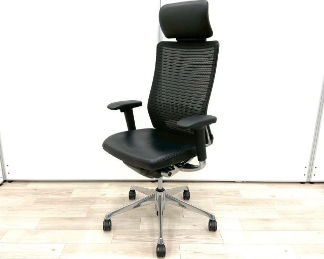 【中古】コーラルチェア CQ8ABS FSV1 オカムラ（okamura） 肘付ハイバックチェア