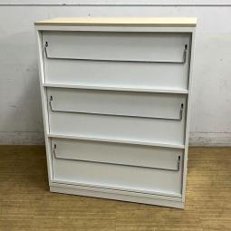 【在庫入替セール】ウチダ　HS　雑誌架　ホワイト×ナチュラル天板　中古ではレアな入荷です