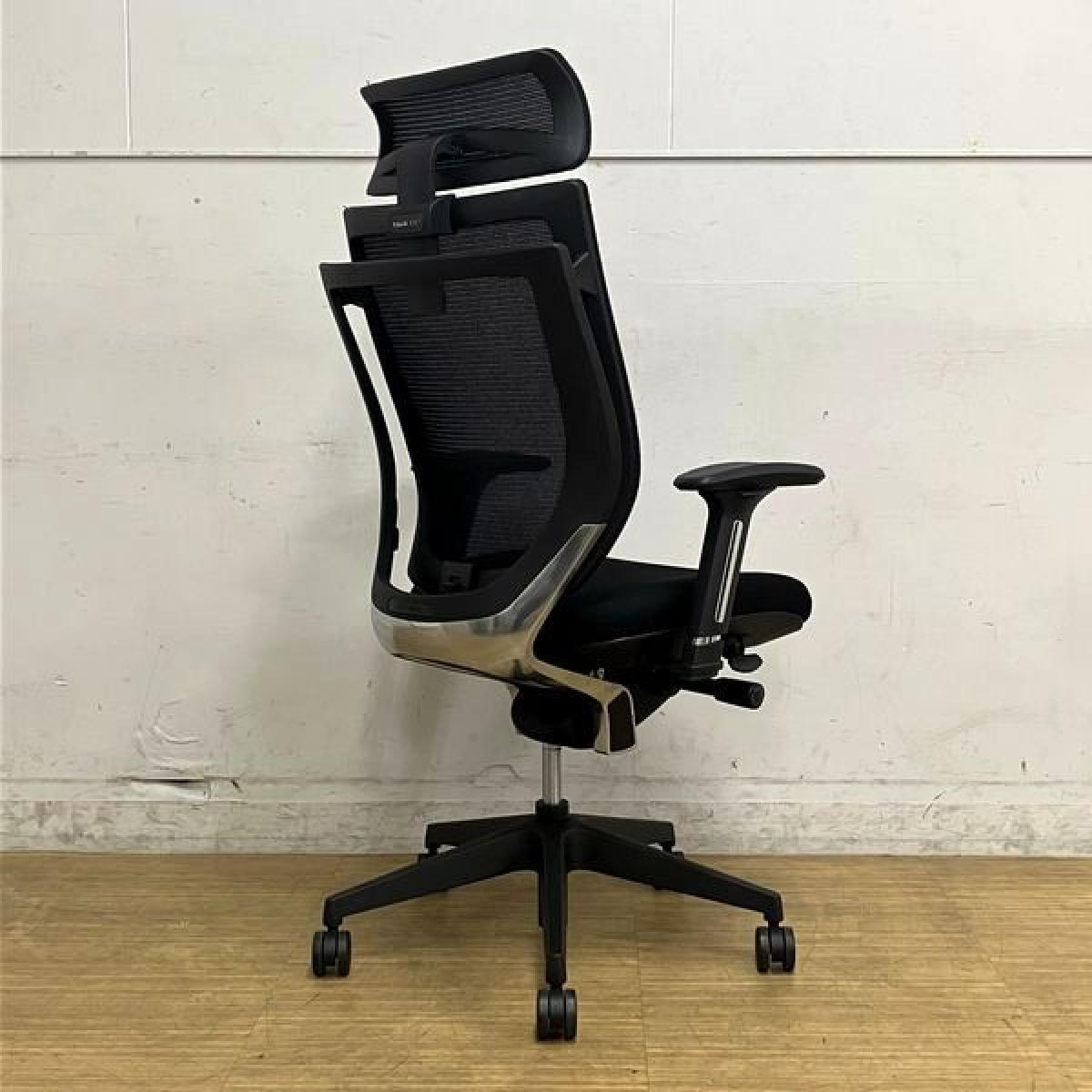 中古】VIGOR VIG-P50H1-MF BK アイリスチトセ 肘付ハイバックチェア