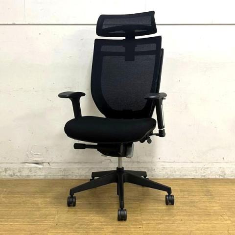 【中古】VIGOR VIG-P50H1-MF BK アイリスチトセ 肘付ハイバックチェア