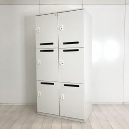 【奥行515㎜タイプ】投函口付き！ダイヤル錠タイプでキーレス！■イトーキ（ITOKI）　M型　メールロッカー　パーソナルロッカー　■6人用　■ホワイト【関東倉庫在庫品】【弊社使用欄：A01023770】