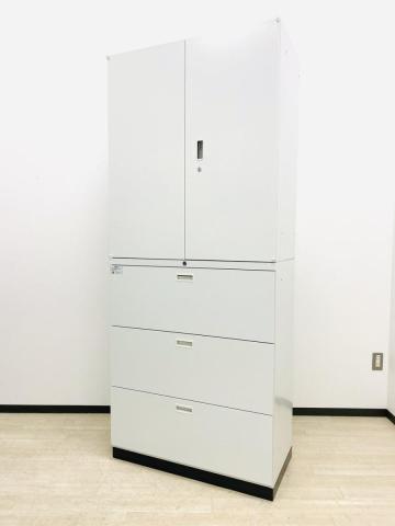 【中古】グロウビックⅣ JH-GU109A3N クロガネ ハイキャビネット／両開き＋3段ラテラル