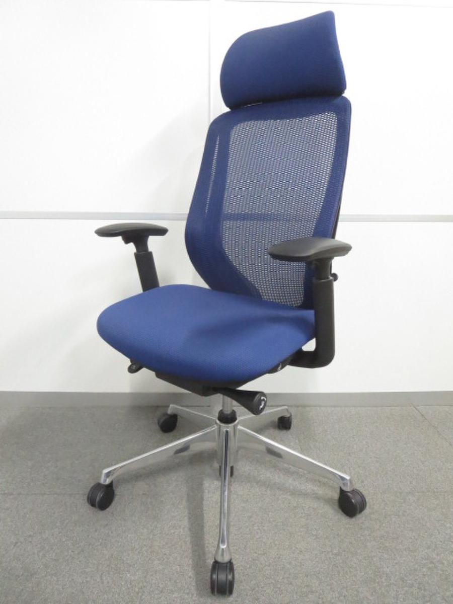 中古】シルフィーメッシュ オカムラ/okamura 肘付ハイバックチェア