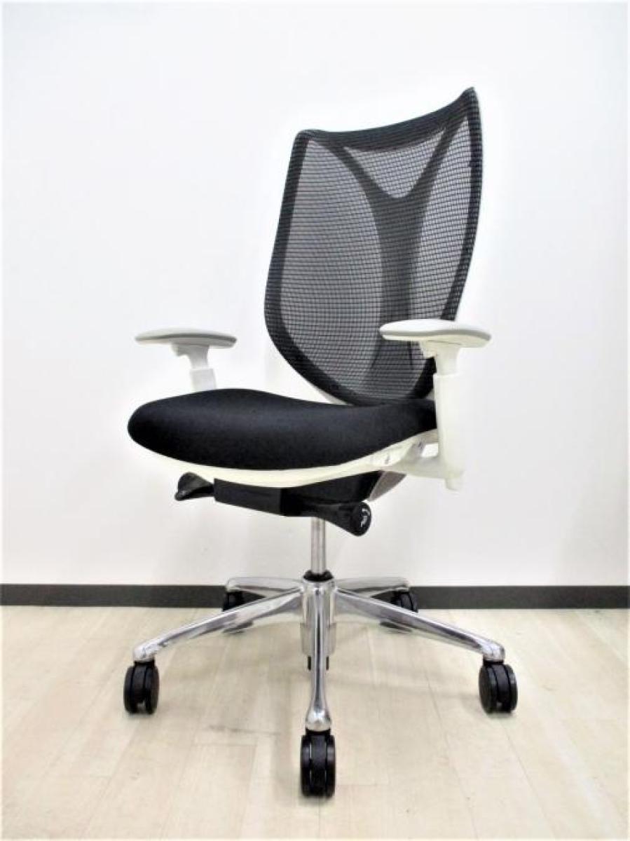 人気/高級/前傾　オカムラ（okamura）製　サブリナチェア (Sabrina)　ハイバック　　背面メッシュ　可動肘付　ホワイトフレーム
                        サブリナ
                                    中古
            