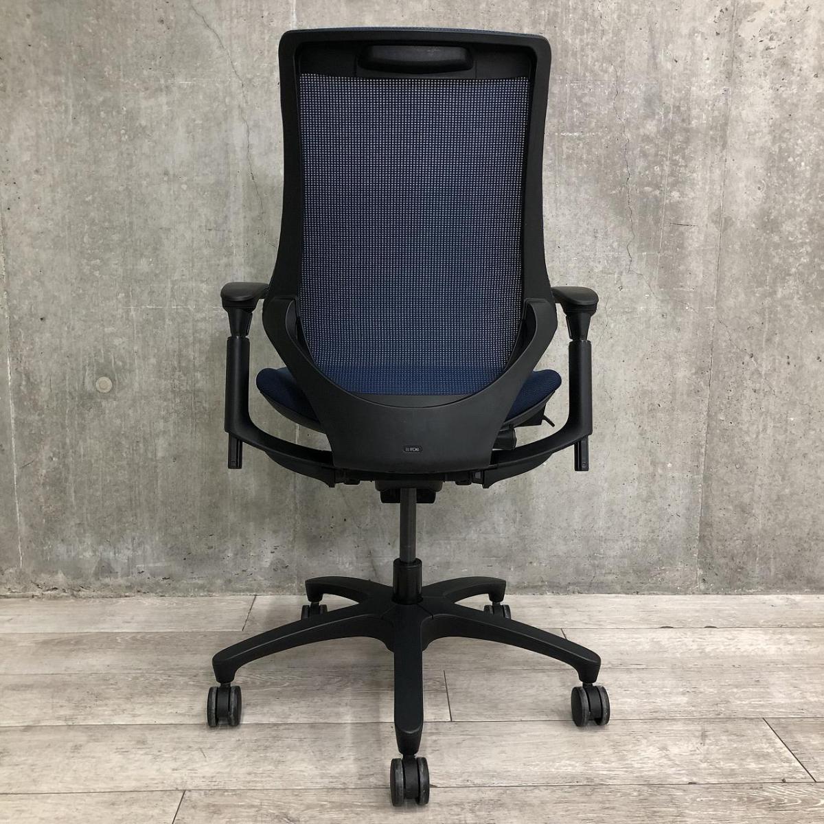 中古】エフメッシュ KF-377JB-T1B2 イトーキ/ITOKI 肘付ハイバック 