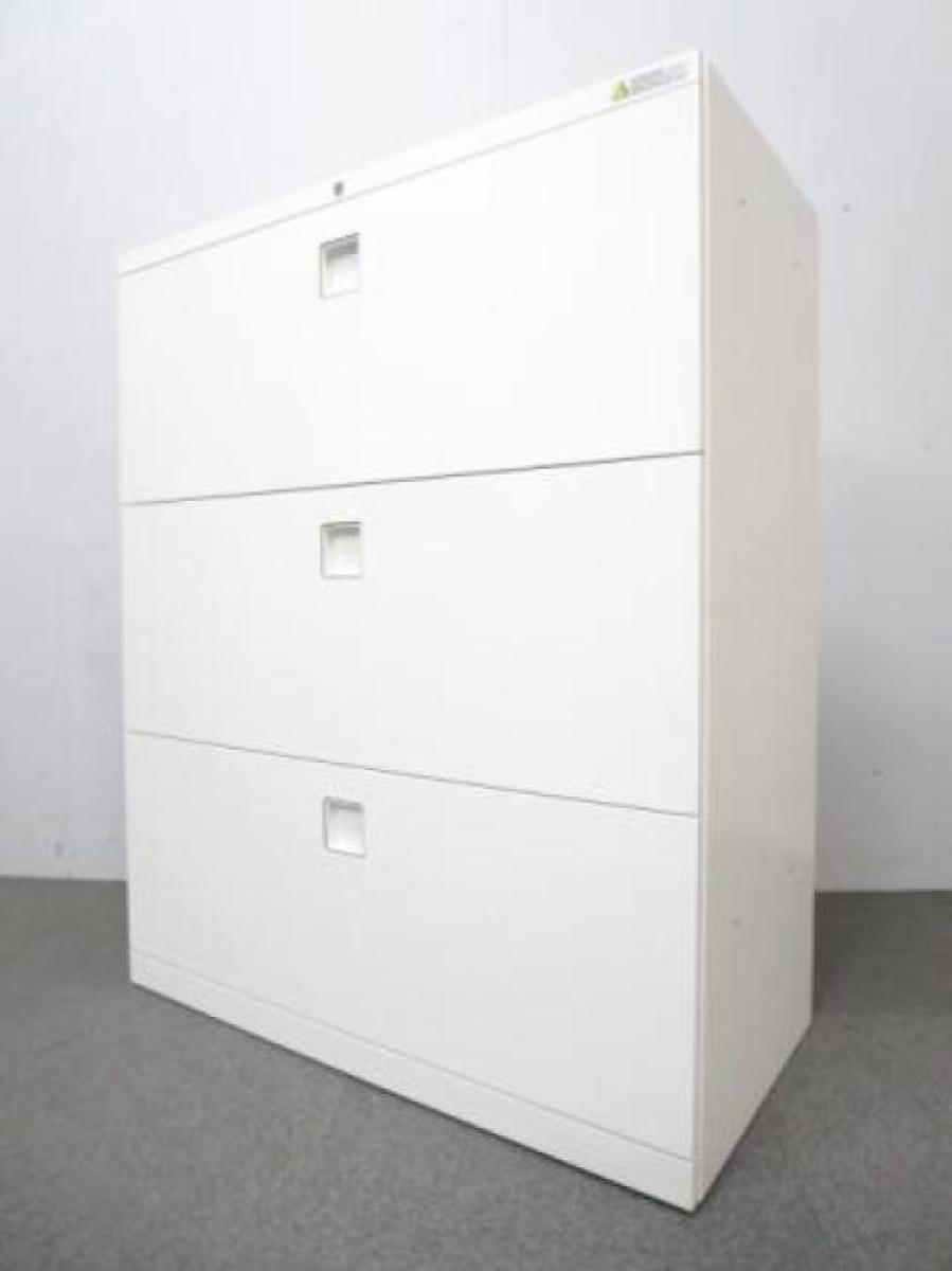 【使いやすさで選ぶならコレ！ファイル収納にオススメ！】■オカムラ　レクトラインシリーズ　3段ラテラル書庫　ホワイト　■メイドインジャパンの高品質！
                        レクトライン
                                    中古
            