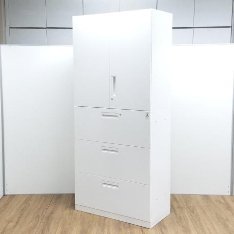 【中古】エディア BWUH-SU49SAWN / BWUH-SD59SAWN コクヨ（KOKUYO） ハイキャビネット／両開き＋3段ラテラル