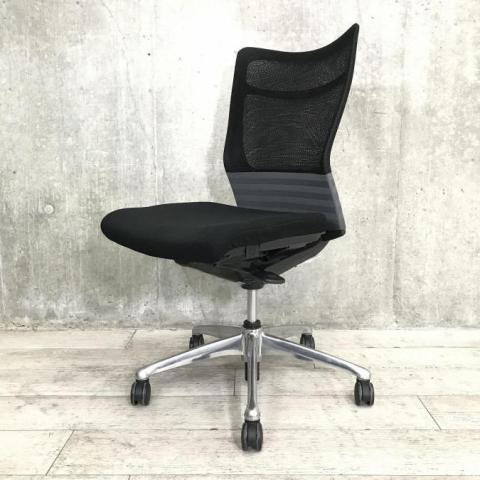 【中古】フィーゴメッシュチェア CJ31BR オカムラ（okamura） 肘無ミドルバックチェア