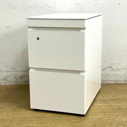 【在庫入替セール】コクヨ　GXワゴン　3段ワゴン　ホワイト　鍵付き　シリンダー錠　フリーアドレスデスクのおともに【愛知・名古屋・豊田・静岡・浜松】