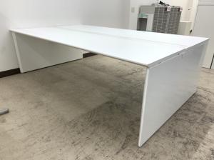 【幅2400㎜】レイアウト変更必須アイテムフリアドデスク単体タイプ※パネル脚ホワイト◆オカムラ製（MG99）