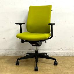 コクヨ　ウィザード2（Wizard2）チェア　ライトオリーブ×ブラックフレーム　固定肘付きハイバック　コートハンガー付き【愛知・名古屋・豊田・静岡・浜松】