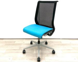 ■スチールケース　■シンク　■色：blue　■背面/メッシュ　■肘無し　■オススメ/人気/定番商品　【弊社使用欄：A01042219 】