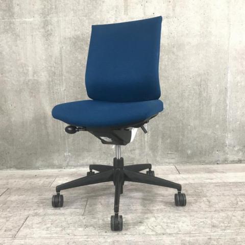 【オフィスの王道！】【納得の座り心地！魔法のように売れ続けている定番のオフィスチェア！】■コクヨ（KOKUYO）　ウィザード3（wizard）チェア　ローバック　肘なしタイプ　■プルシアンブルー　ホワイトフレーム　ブラック脚【弊社使用欄：A01046863】