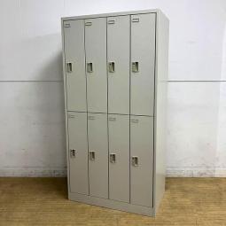 【2台入荷】オカムラ　FZ　8人用更衣ロッカー　シリンダー錠　ニューグレー　急な人員の増加に是非 　※ネームプレートなど一部の部材欠けあり