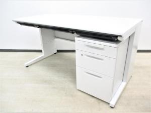 【横幅1600サイズ！】【セット商品（デスク×１台/3段ワゴン×１台）】片袖机よりも使い勝手のよりデスク+ワゴンセットが入荷！
■コクヨ/iSシリーズ/ホワイト　引き出し　横幅1600㎜×奥行700㎜×高さ720㎜