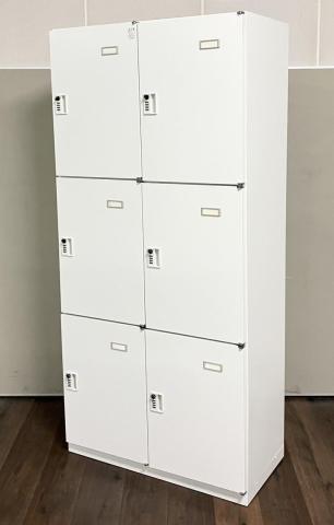 【中古】シンラインロッカー HCM-189HSR-W イトーキ（ITOKI） 6人用パーソナルロッカー