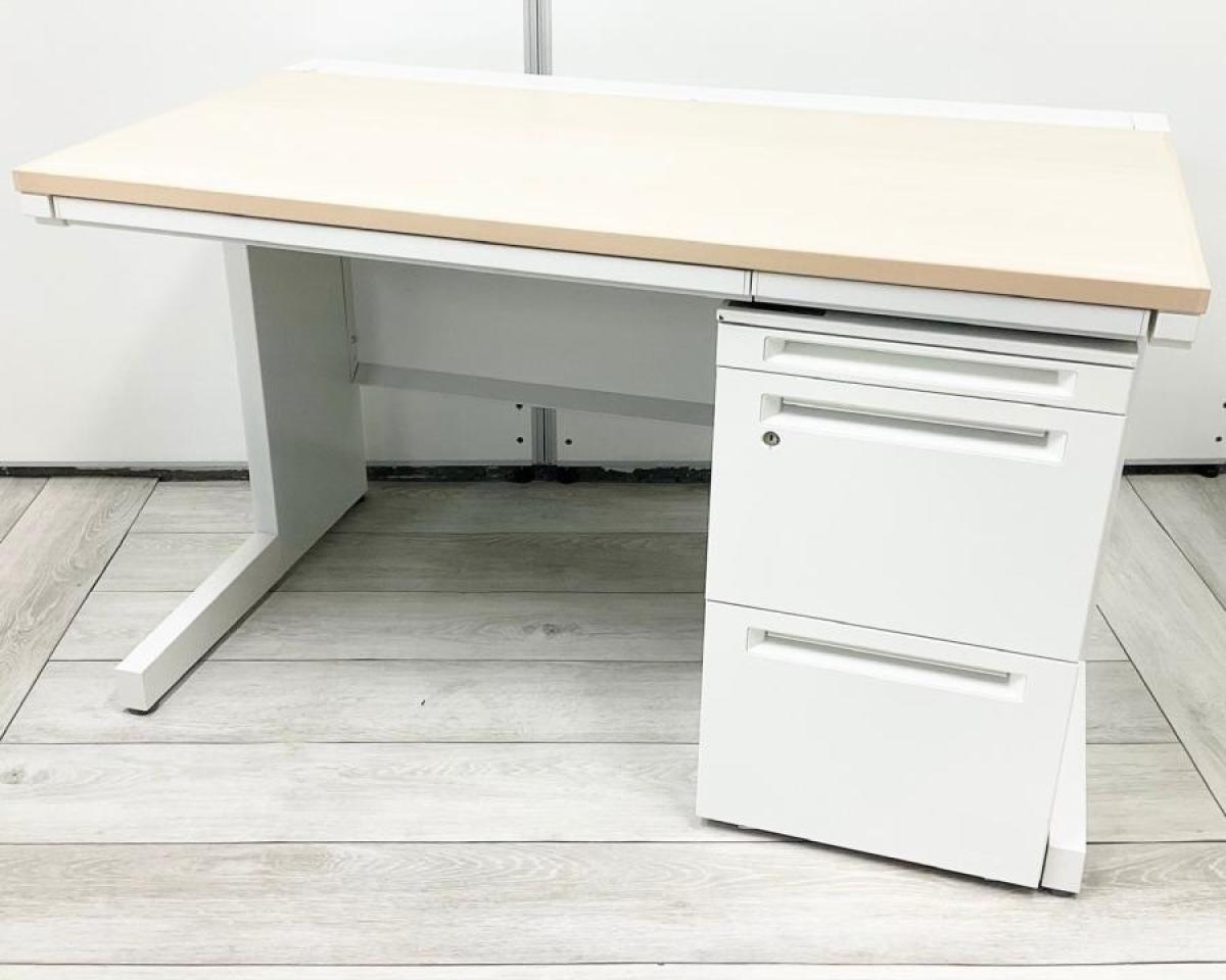 【横幅1200サイズ】【セット商品（デスク×１台/ワゴン×１台）】疑似片袖机 平デスク オススメ(おすすめ) 大人気 ・UCHIDA/内田洋行 ・SCAENA
                        スカエナ
                                    中古
            