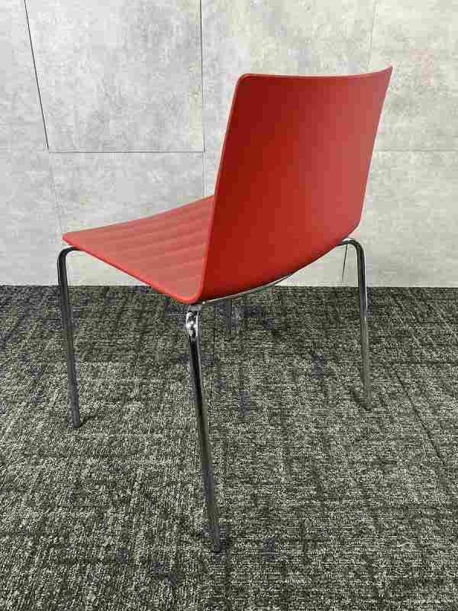 okamura★中古美品★オフィスチェア4脚セット♪レッド okamura☆中古美品☆オフィスチェア4脚セット♪レッド okamura☆中古美