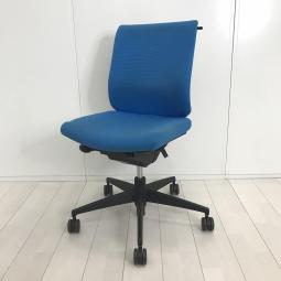 【オフィスの王道！】【納得の座り心地！魔法のように売れ続けている定番のオフィスチェア！】■ローバック　肘なしタイプ　■ブルー　ブラックフレーム　ブラック脚【HU】【関東倉庫在庫品】【弊社使用欄：A01023800】