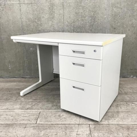 【在庫入れ替え】【省スペースのオフィスに最適!コンパクトサイズの片袖机!】■東洋スチール(TOYOSTEER)製 CSシリーズ 片袖机 W1000×D700㎜ ■シリンダー錠 ■グレー