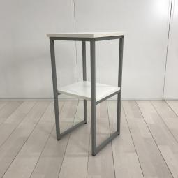 【フレキシブルに使える！電話台やアルコール消毒液スタンドとしても！】■テレホンスタンド　電話・プリンター台　W350×D350×H730㎜　■ホワイト