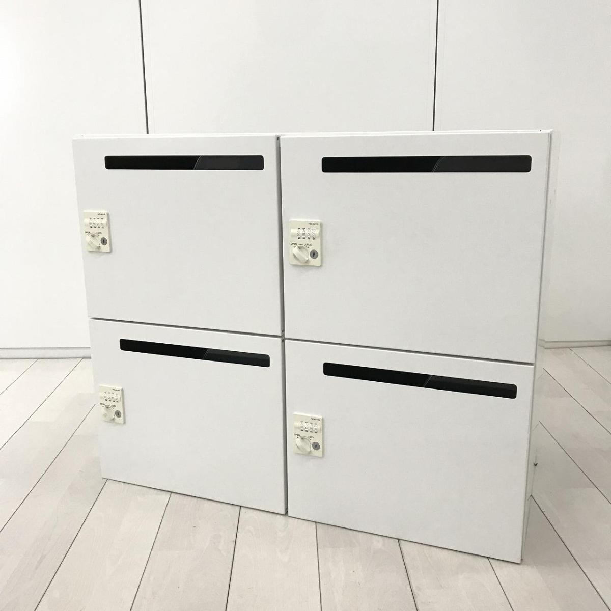 【フリーアドレスオフィスに最適！鍵の持ち運び不要なダイヤル錠ロッカー】■コクヨ(KOKUYO)製　イノン(iNON)シリーズ　4人用パーソナルロッカー　H740㎜　■投函口付き　■ダイヤル錠　■ホワイト　※ベース無し【弊社使用欄：A01031245】
                        iNON
                                    中古
            