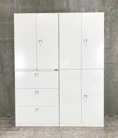 【中古】レクトライン  オカムラ（okamura） ハイキャビネット／両開き＋両開き