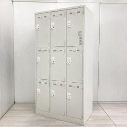 【増員・入替や従業員の多い会社様に大人気！多人数用9人更衣ロッカー入荷！小物・シューズロッカーなど使い方様々！】■生興(SEIKO)製　SLDシリーズ　9人用ロッカー　更衣用　W900×D450㎜　■ダイヤル錠　■ホワイト【弊社使用欄：A01048356】