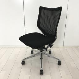 【通気性ばっちりで長時間の着座も快適に】■ローバック　肘無し　■ブラック　■背面メッシュ　座面メッシュ【HU】【関東倉庫在庫品】【弊社使用欄：A01023964】