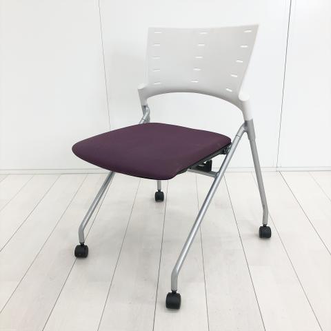 【中古】マノスチェア KLD-310PG-ZWX7 イトーキ（ITOKI） スタッキングチェア