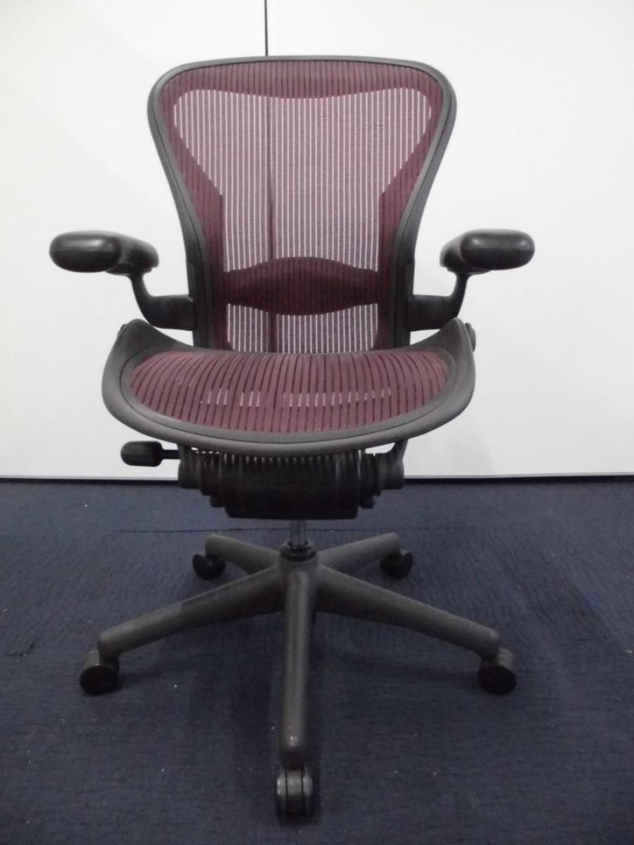 中古】アーロンチェア Herman Miller/ハーマンミラー 肘付ハイバック