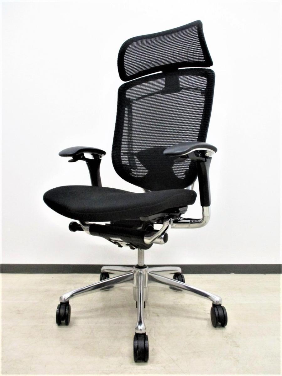 【ヘッドレストは新品！】【2月20日入荷！】【最上位機種にふさわしい上質な座り心地！ハイグレードメッシュチェア！】■オカムラ（okamura）製　コンテッサ（Contessa）　肘付ハイバック　■ブラック　■可動肘　■背面メッシュ
                        コンテッサチェア
                                    中古
            