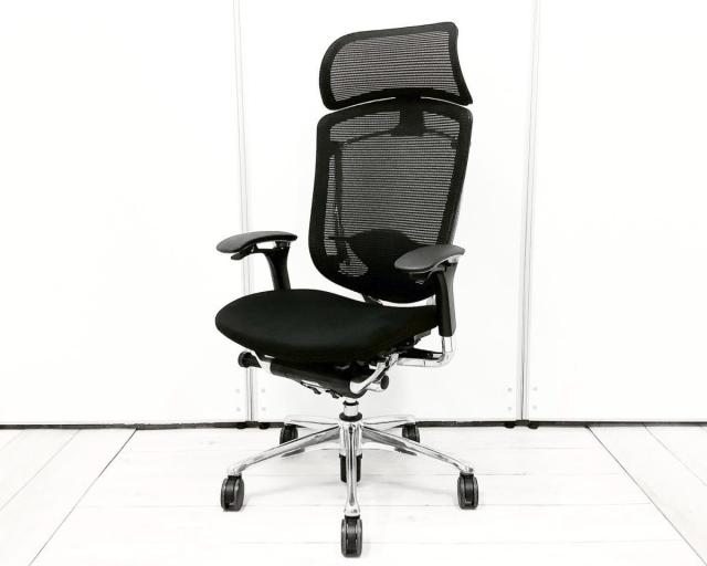 【中古】コンテッサチェア CM92AB FBF1 オカムラ（okamura） 肘付ハイバックチェア