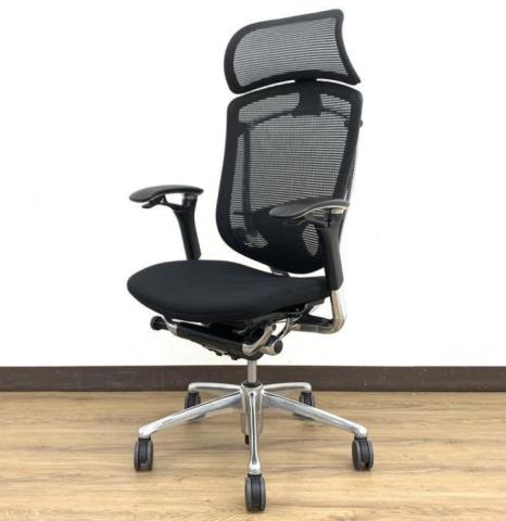 【中古】コンテッサチェア CM32AB-FBF1 オカムラ（okamura） 肘付ハイバックチェア