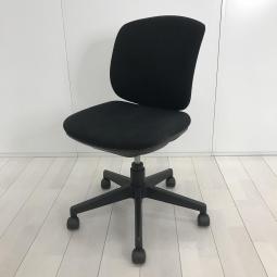 【シンプルなのに上質・座る人を選ばないフィット感！】■ローバック　肘付き　■肘無し　　■ブラック × シェルホワイト【HU】【関東倉庫在庫品】【弊社使用欄：A01024438】