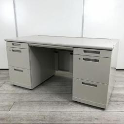 上長席/人気/おすすめ ■コクヨ(KOKUYO)製 新MXシリーズ 両袖机 ■W1400×D700×H700 ■ニューグレー