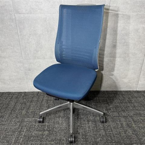 【中古】ベゼル アルミポリッシュ CRS-G2822E1 コクヨ（KOKUYO） 肘無ハイバックチェア