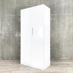 【両開き書庫!A4ファイルも沢山収納可能!】■内田洋行製 HSシリーズ ハイキャビネット H2100mm ■両開き ■シリンダー錠 ■ホワイト【2512】弊社使用欄【A01051864】