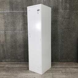 【定価約7万円】【コートやジャケットも収納可能な更衣ロッカー！掃除用具入れにもおすすめ！】■コクヨ（KOKUYO）製　LKシリーズ　1人用更衣ロッカー　W455㎜　■シリンダー錠　■ホワイト
